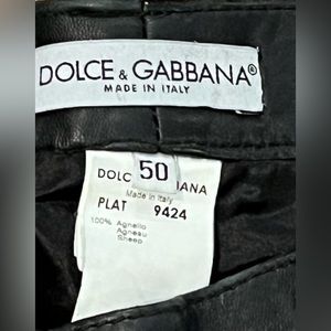 Awesome Dolce & Gabbana Men's Leather Pants Jeans Size 50 Euro